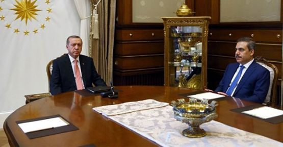 Cumhurbaşkanı Erdoğan, Fidan ve Akar'la görüştü