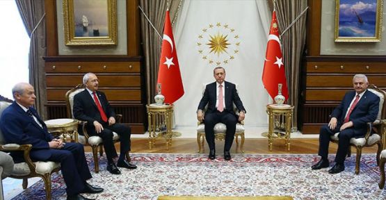 Cumhurbaşkanlığı Sarayı'ndaki görüşme sona erdi