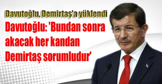 Davutoğlu: 'Bundan sonra akacak her kandan Demirtaş sorumludur'