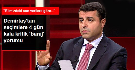 Demirtaş : 'Bıçak sırtı bir dönemden geçiyoruz'