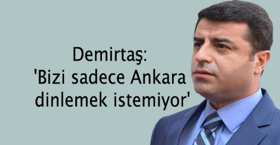 Demirtaş: 'Bizi sadece Ankara dinlemek istemiyor'