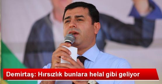 Demirtaş: Hırsızlık Bunlara Helal Gibi Geliyor