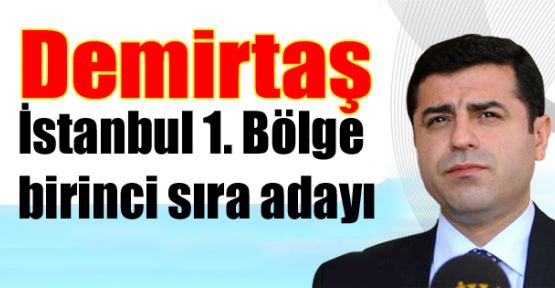 Demirtaş İstanbul 1. Bölge birinci sıra adayı