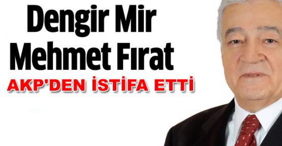 Dengir Mir M. Fırat AKP'den istifa etti
