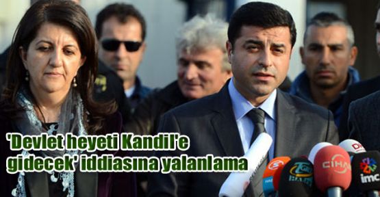 'Devlet heyeti Kandil'e gidecek' iddiasına yalanlama