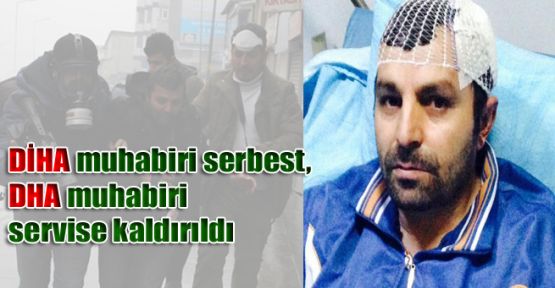 DİHA muhabiri serbest, DHA muhabiri servise kaldırıldı