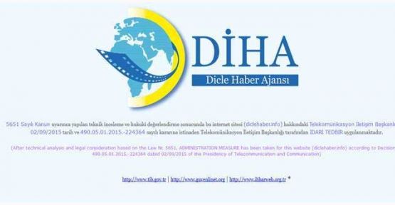 DİHA'ya bir günde ikinci kez erişim engeli