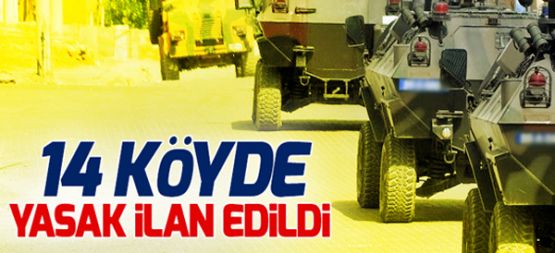 Diyarbakır'da 14 köyde yasak ilan edildi