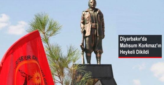 Diyarbakır'da Mahsum Korkmaz'ın Heykeli Dikildi