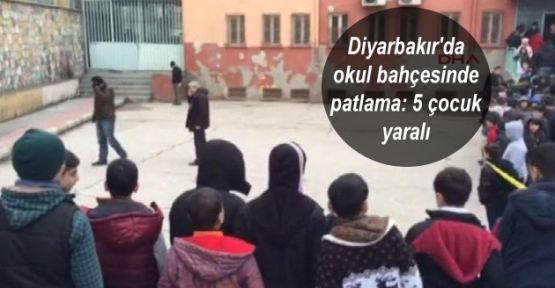 Diyarbakır'da okul bahçesinde patlama: 5 çocuk yaralı