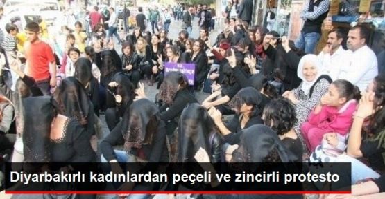 Diyarbakır'da Peçeli ve Zincirli Protesto