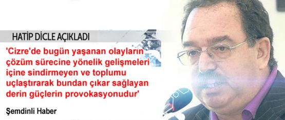 DTK Eşbaşkanı Hatip Dicle'den Cizre'ye ilişkin açıklama