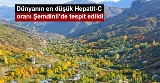 Dünyanın en düşük Hepatit-C oranı Şemdinli'de tespit edildi
