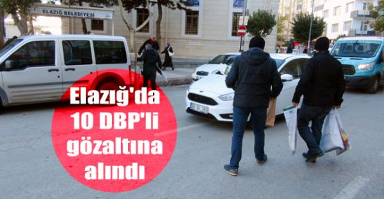 Elazığ'da 10 DBP'li gözaltına alındı