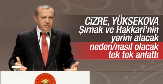Erdoğan: Cizre ve Yüksekova il olacak!