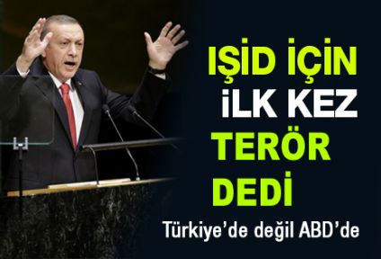 Erdoğan IŞİD için ilk kez 'Terör' dedi