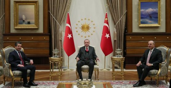 Erdoğan, Mesrur Barzani'yle görüştü