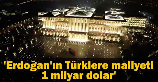 'Erdoğan'ın Türklere maliyeti 1 milyar dolar'