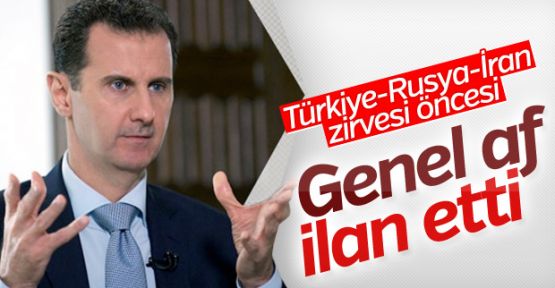 Esad Ankara'daki üçlü zirve öncesi genel af ilan etti