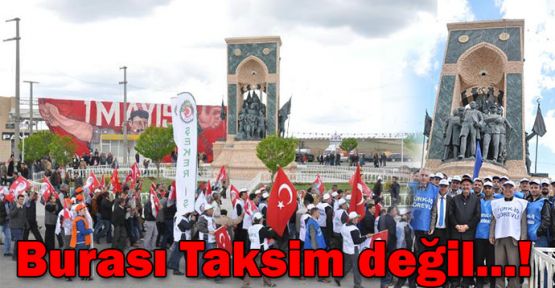 Eskişehir'deki 'Taksim'de 1 Mayıs kutlaması