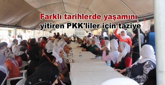 Farklı tarihlerde yaşamını yitiren PKK'liler için taziye