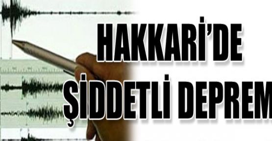 Hakkari, 4 dakikada 2 kere sallandı