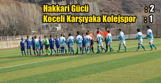   Hakkari Gücü Koceli Karşıyaka Kolejspor'u 2-1 yendi