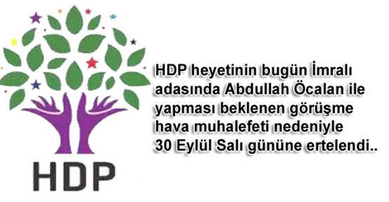 HDP, Abdullah Öcalan ile 30 Eylül'de görüşecek