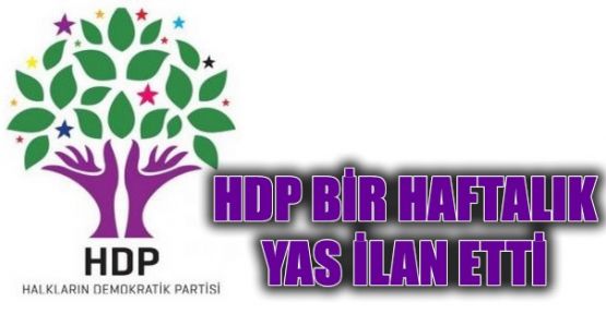 HDP bir haftalık yas ilan etti