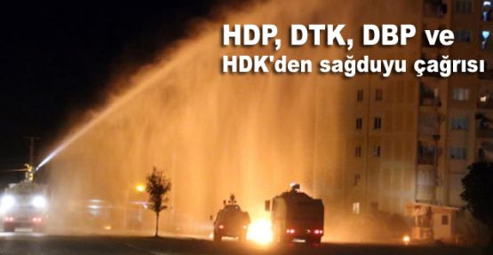 HDP, DTK, DBP ve HDK'den sağduyu çağrısı