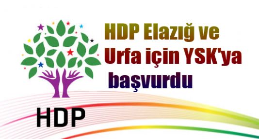 HDP Elazığ ve Urfa için YSK'ya başvurdu