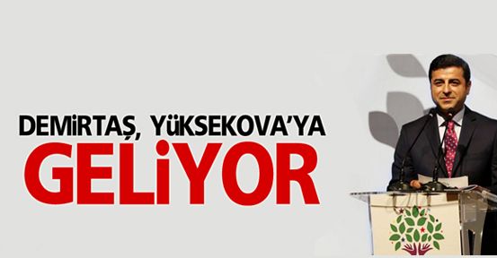 Selahattin Demirtaş Yüksekova'ya geliyor