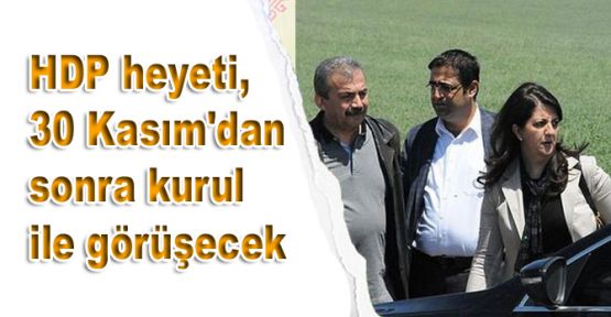HDP heyeti, 30 Kasım'dan sonra kurul ile görüşecek