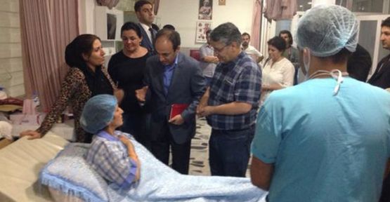 HDP heyeti Zergele'de yaralananları ziyaret etti