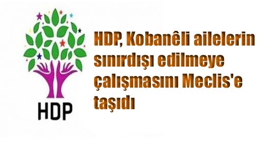 HDP, Kobanêli ailelerin sınırdışı edilmeye çalışmasını Meclis'e taşıdı
