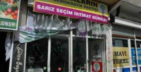 HDP Sarız seçim bürosuna saldırı