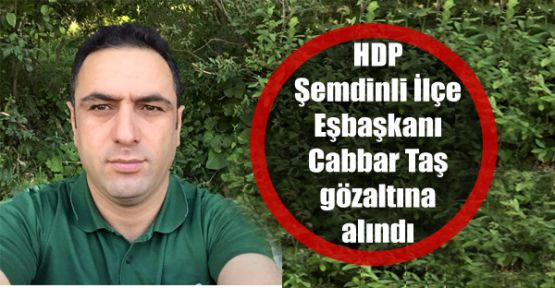 HDP Şemdinli İlçe Eşbaşkanı Cabbar Taş gözaltına alındı