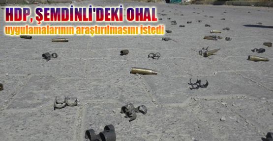 HDP, Şemdinli'deki OHAL uygulamalarının araştırılmasını istedi