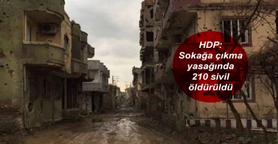 HDP: Sokağa çıkma yasağında 210 sivil öldürüldü