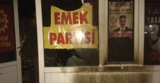 HDP Soma seçim bürosu ateşe verildi