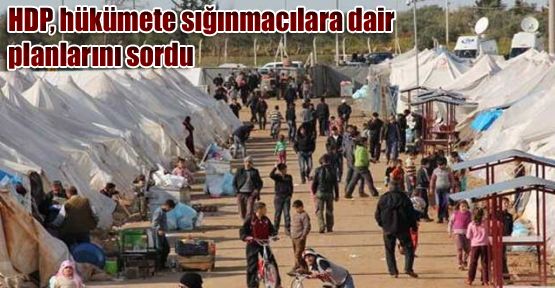HDP: Suriyeli sığınmacılara ilişkin somut hedef ve planlarınız nelerdir?
