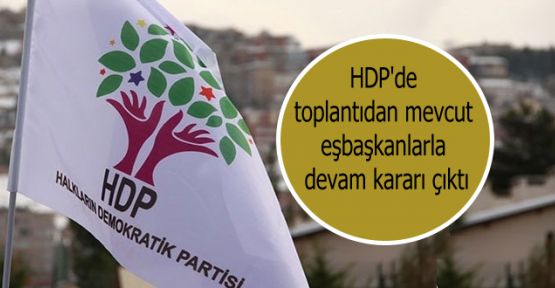 HDP'de toplantıdan mevcut eşbaşkanlarla devam kararı çıktı