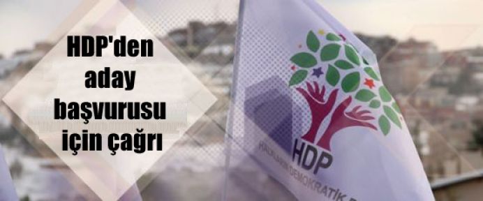 HDP'den aday başvurusu için çağrı