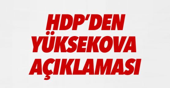 HDP'den Yüksekova açıklaması