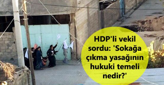 HDP'li vekil sordu: 'Sokağa çıkma yasağının hukuki temeli nedir?'