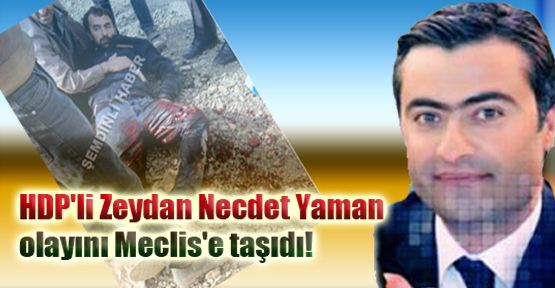 HDP'li Zeydan Necdet Yaman olayını Meclis'e taşıdı!
