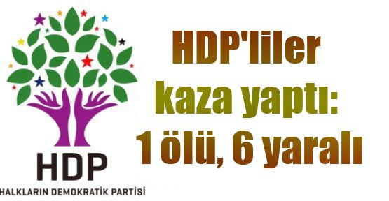 HDP'liler kaza yaptı: 1 ölü, 6 yaralı