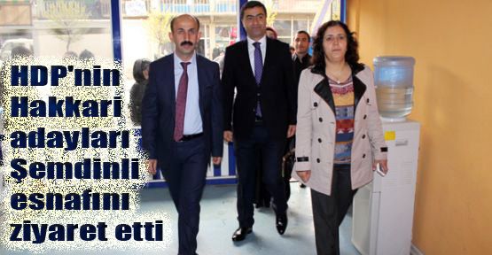 HDP'nin Hakkari adayları Şemdinli esnafını ziyaret etti 