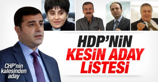 HDP'nin kesinleşmiş aday listesi belli oldu