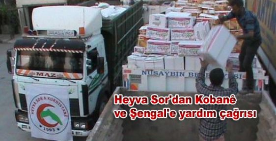 Heyva Sor'dan Kobani ve Şengal'e yardım çağrısı